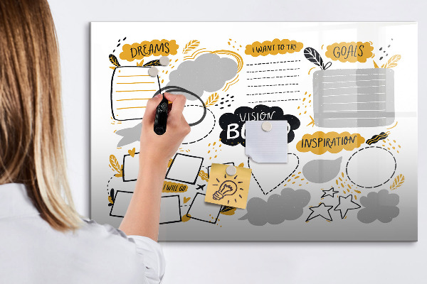 Tableau effaçable magnétique Un tableau de visualisation pour réaliser vos rêves