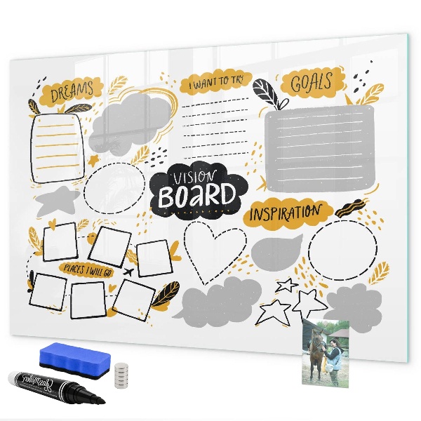 Tableau effaçable magnétique Un tableau de visualisation pour réaliser vos rêves