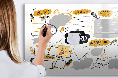 Tableau effaçable magnétique Un tableau de visualisation pour réaliser vos rêves