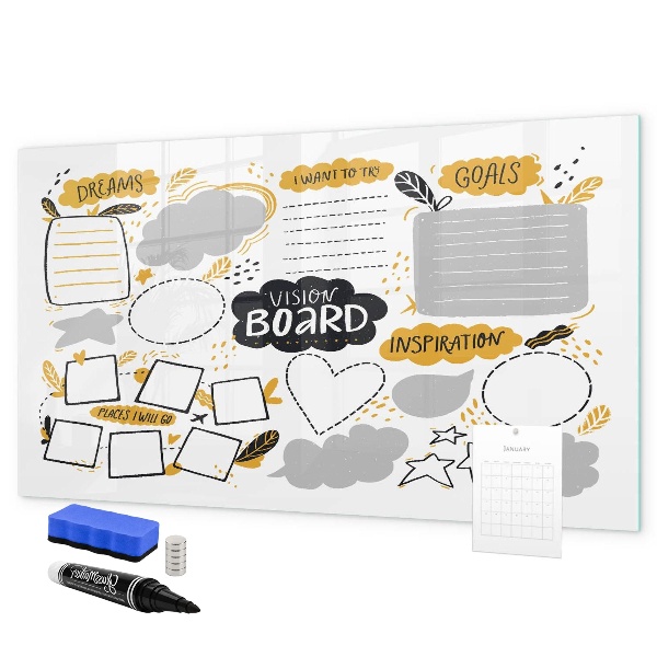 Tableau effaçable magnétique Un tableau de visualisation pour réaliser vos rêves