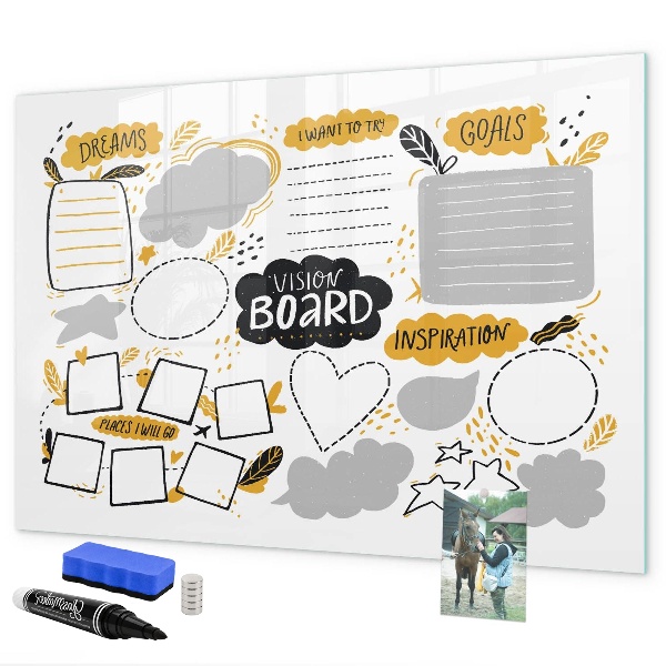Tableau effaçable magnétique Un tableau de visualisation pour réaliser vos rêves