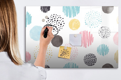 Tableau effaçable magnétique Un tableau coloré pour les souvenirs et les notes