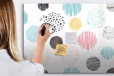 Tableau effaçable magnétique Un tableau coloré pour les souvenirs et les notes