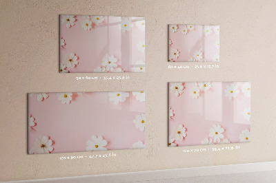 Tableau magnétique effaçable Motif floral pour présentation photo