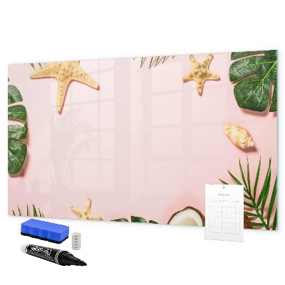 Tableau magnétique effaçable Souvenirs d'été sur fond de nature