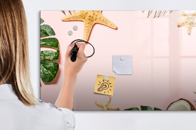 Tableau magnétique effaçable Souvenirs d'été sur fond de nature