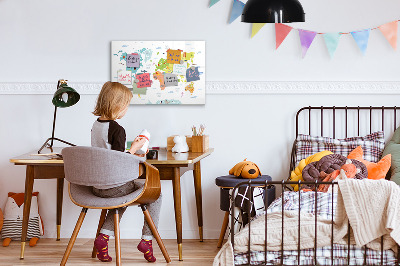 Tableau effaçable magnétique Carte du monde interactive pour la personnalisation