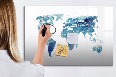 Tableau magnétique effaçable Carte des souvenirs avec photos personnelles