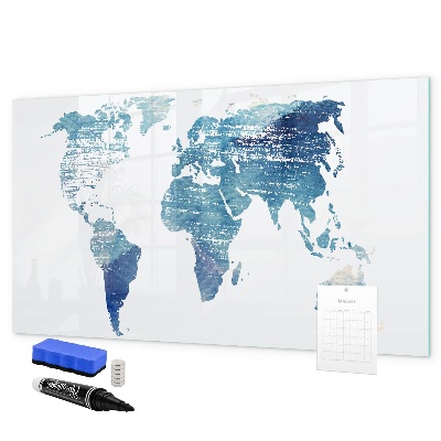 Tableau magnétique effaçable Carte des souvenirs avec photos personnelles