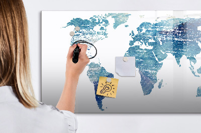 Tableau magnétique effaçable Carte des souvenirs avec photos personnelles