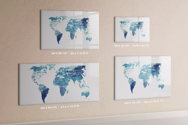 Tableau magnétique effaçable Carte des souvenirs avec photos personnelles