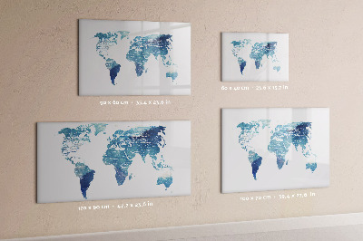 Tableau magnétique effaçable Carte des souvenirs avec photos personnelles