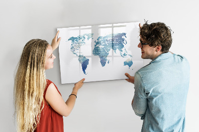 Tableau magnétique effaçable Carte des souvenirs avec photos personnelles