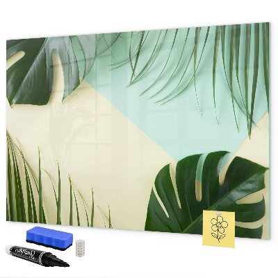 Tableau effaçable magnétique Tableau mémo élégant avec des plantes