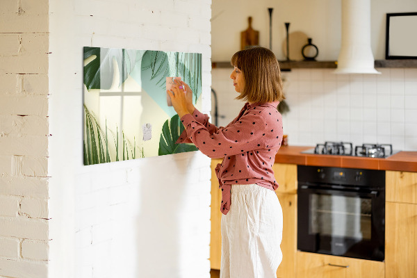 Tableau effaçable magnétique Tableau mémo élégant avec des plantes