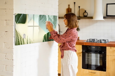 Tableau effaçable magnétique Tableau mémo élégant avec des plantes
