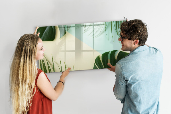 Tableau effaçable magnétique Tableau mémo élégant avec des plantes