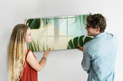 Tableau effaçable magnétique Tableau mémo élégant avec des plantes
