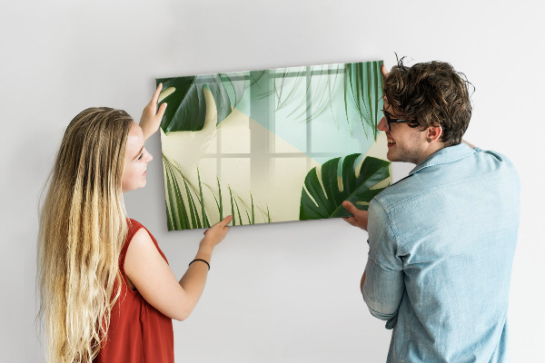 Tableau effaçable magnétique Tableau mémo élégant avec des plantes