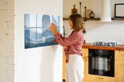 Tableau effaçable magnétique Un paysage propice aux souvenirs