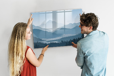 Tableau effaçable magnétique Un paysage propice aux souvenirs