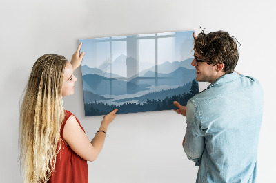 Tableau effaçable magnétique Un paysage propice aux souvenirs