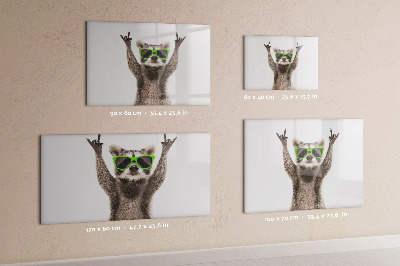 Tableau effaçable magnétique Raton laveur heureux avec des photos