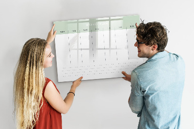 Tableau magnétique effaçable Plan hebdomadaire avec espace pour photos