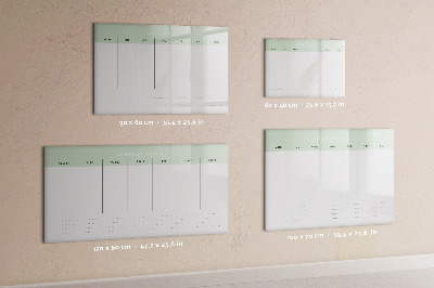 Tableau magnétique effaçable Plan hebdomadaire avec espace pour photos
