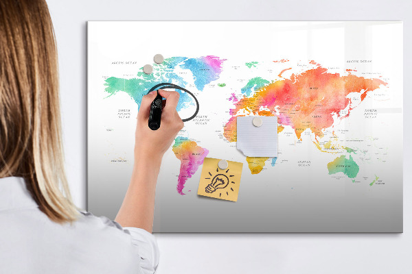 Tableau effaçable magnétique Carte des souvenirs avec photos personnelles