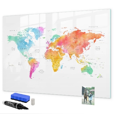 Tableau effaçable magnétique Carte des souvenirs avec photos personnelles