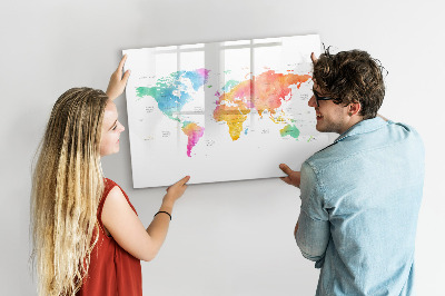 Tableau effaçable magnétique Carte des souvenirs avec photos personnelles