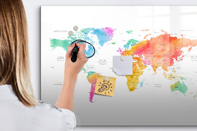 Tableau effaçable magnétique Carte des souvenirs avec photos personnelles