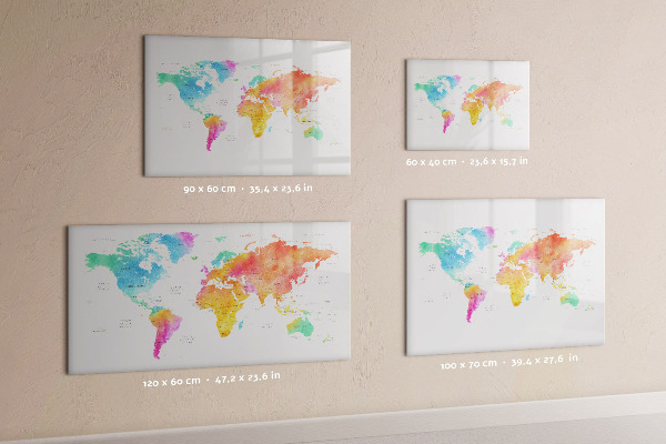 Tableau effaçable magnétique Carte des souvenirs avec photos personnelles