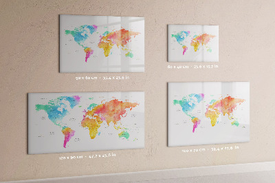 Tableau effaçable magnétique Carte des souvenirs avec photos personnelles