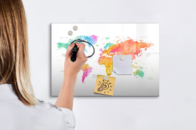 Tableau effaçable magnétique Carte des souvenirs avec photos personnelles