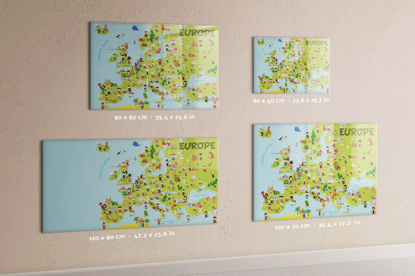 Tableau effaçable magnétique Carte interactive de l'Europe pour suivre vos voyages