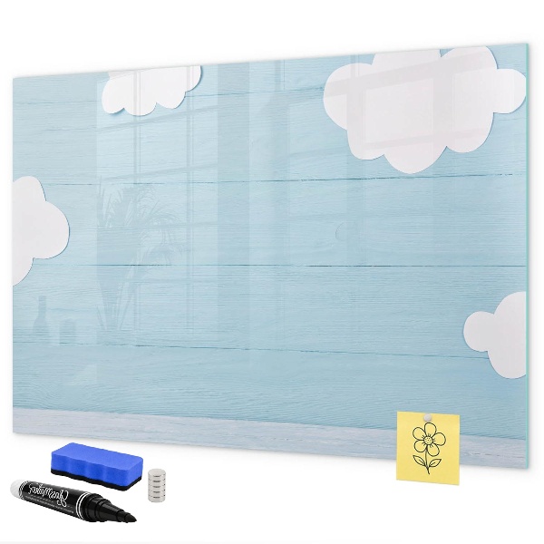 Tableau magnétique effaçable S'amuser avec les nuages ​​et les photos