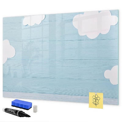 Tableau magnétique effaçable S'amuser avec les nuages ​​et les photos