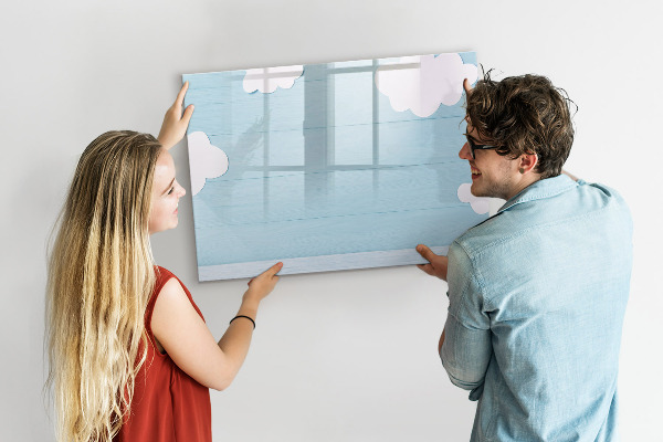 Tableau magnétique effaçable S'amuser avec les nuages ​​et les photos