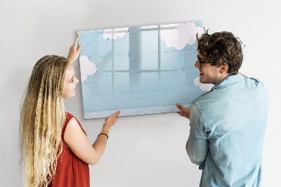 Tableau magnétique effaçable S'amuser avec les nuages ​​et les photos