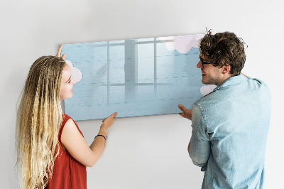 Tableau magnétique effaçable S'amuser avec les nuages ​​et les photos