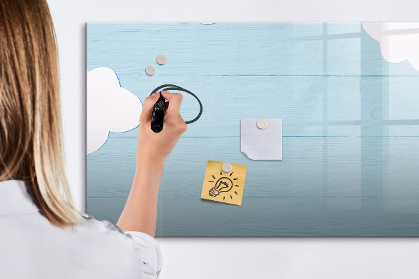 Tableau magnétique effaçable S'amuser avec les nuages ​​et les photos