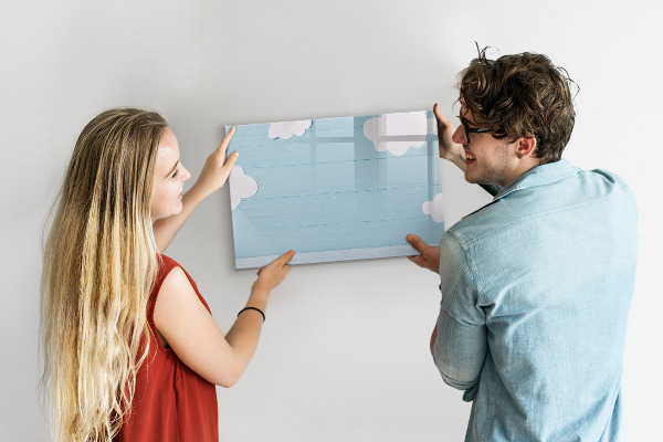 Tableau magnétique effaçable S'amuser avec les nuages ​​et les photos