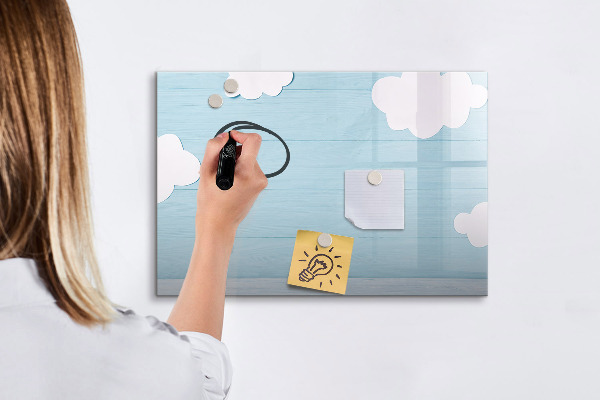 Tableau magnétique effaçable S'amuser avec les nuages ​​et les photos