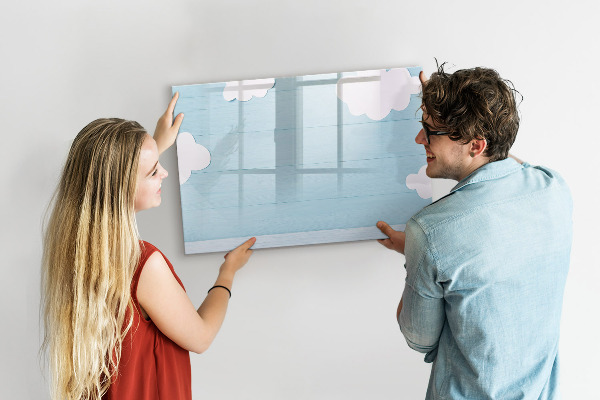 Tableau magnétique effaçable S'amuser avec les nuages ​​et les photos