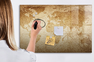 Tableau magnétique effaçable Carte des souvenirs avec accessoires supplémentaires