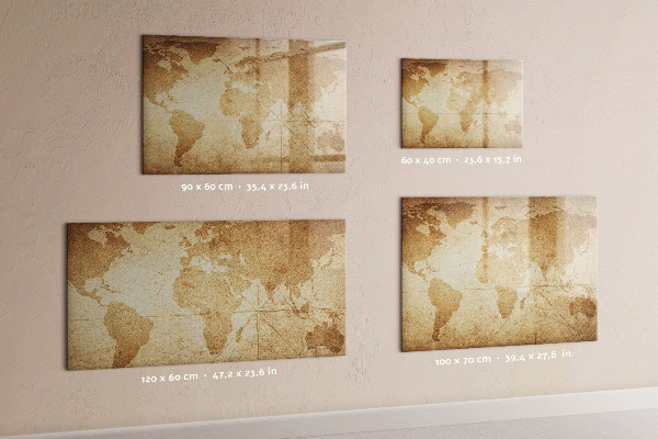 Tableau magnétique effaçable Carte des souvenirs avec accessoires supplémentaires