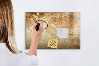 Tableau magnétique effaçable Carte des souvenirs avec accessoires supplémentaires