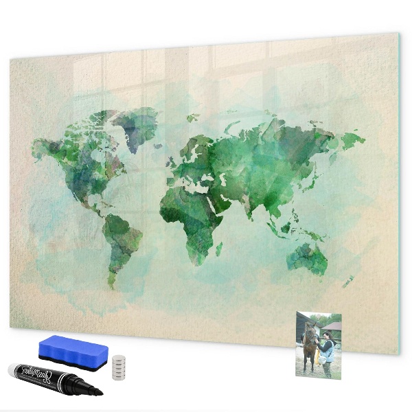Tableau magnétique effaçable Cartographier les mémoires du monde